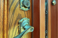 Old Equipment On Old Front Door